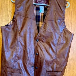 Pebble leather men’s sz M vest New